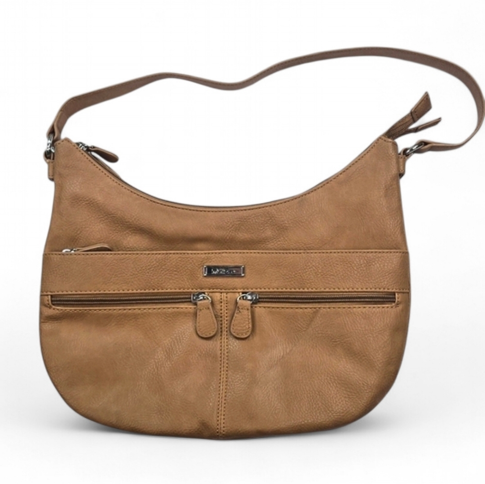 MultiSac Vegan Leather Hobo Tan Shoulder Bag